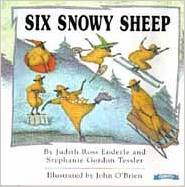 Six snowy sheep